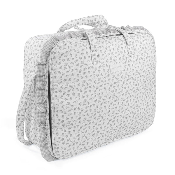 Mala grande de hospital Pasito a Pasito Little Bloom Flowers Grey grande e resistente