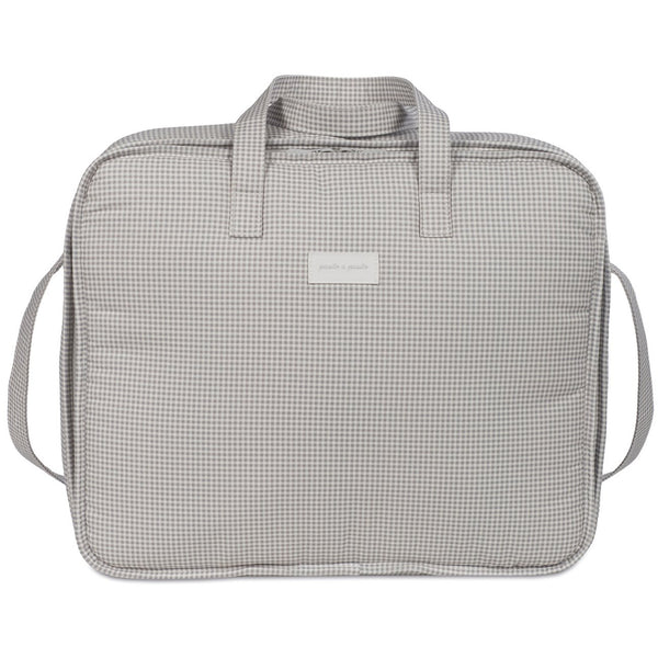 Mala grande de hospital Pasito a Pasito Little Bloom Vichy Grey grande e resistente