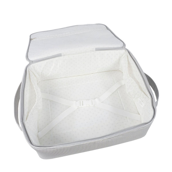 Mala grande de hospital Pasito a Pasito Little Bloom Vichy Grey grande e resistente