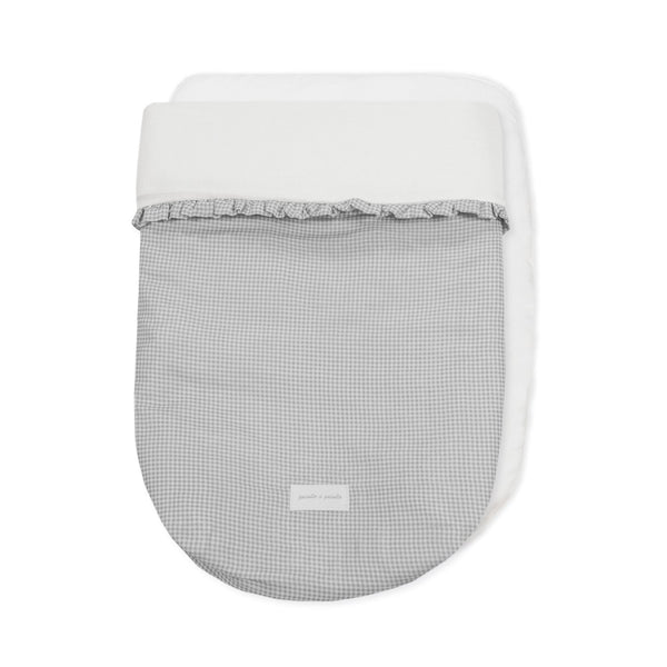 Ninho footmuff ovo Pasito a Pasito Little Bloom Vichy Grey bebé