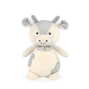Peluche bebé vaca Pasito a Pasito Little Bloom Grey suave e seguro