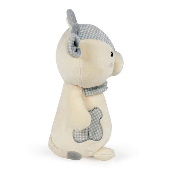 Peluche bebé vaca Pasito a Pasito Little Bloom Grey suave e seguro