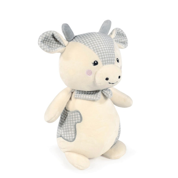 Peluche bebé vaca Pasito a Pasito Little Bloom Grey suave e seguro