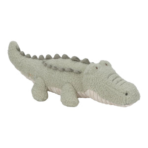 Peluche Crocodilo Safari Friends em poliéster macio, com diferentes texturas e detalhes divertidos, adequado para bebés desde o nascimento.