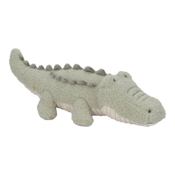 Peluche Crocodilo Safari Friends em poliéster macio, com diferentes texturas e detalhes divertidos, adequado para bebés desde o nascimento.