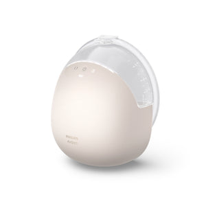 Bomba Tira-Leite Elétrica Portátil Mãos-Livres Philips Avent Natural Care SCF494/01, com copo transparente, protetor SkinSense e 16 níveis de sucção ajustáveis.