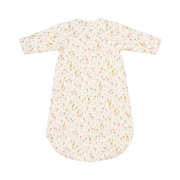 Saco de Inverno com Mangas Little Dutch TOG 2.5 em algodão orgânico, com mangas removíveis e designs Blooming Safari.