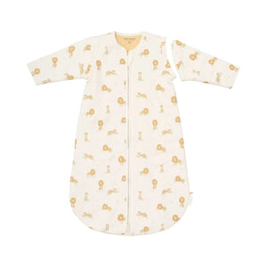Saco de Inverno com Mangas Little Dutch TOG 2.5 em algodão orgânico, com mangas removíveis e designs Safari Leo.