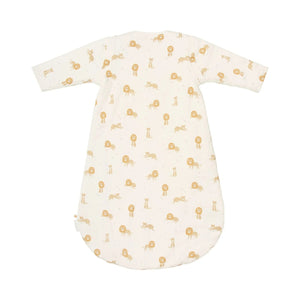 Saco de Inverno com Mangas Little Dutch TOG 2.5 em algodão orgânico, com mangas removíveis e designs Safari Leo.