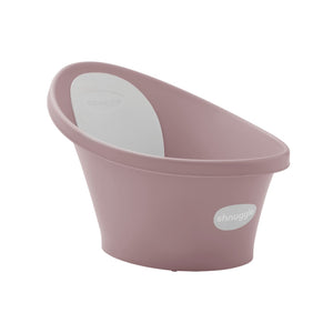 SHNUGGLE Banheira ergonómica para bebé, com apoio lombar integrado, base antiderrapante, consumo reduzido de água, design compacto e utilização desde o nascimento até aos 12 meses. Blossom Pink