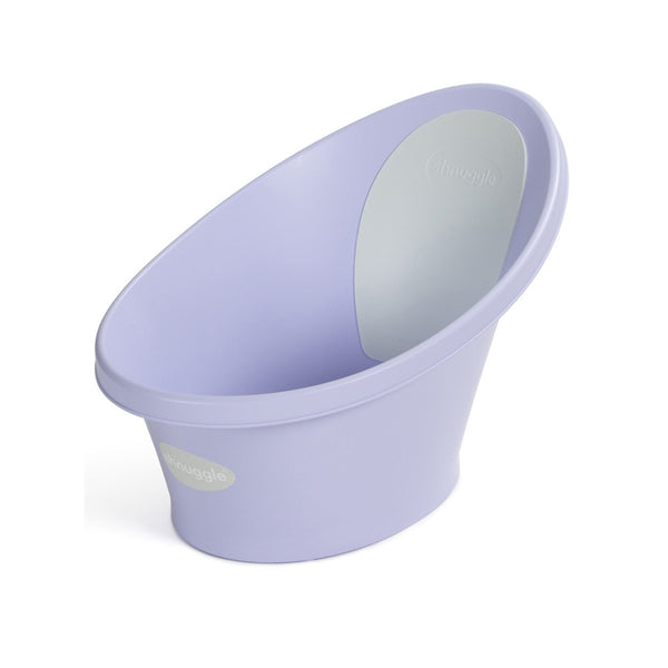 SHNUGGLE Banheira ergonómica para bebé, com apoio lombar integrado, base antiderrapante, consumo reduzido de água, design compacto e utilização desde o nascimento até aos 12 meses. Purple