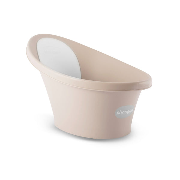 SHNUGGLE Banheira ergonómica para bebé, com apoio lombar integrado, base antiderrapante, consumo reduzido de água, design compacto e utilização desde o nascimento até aos 12 meses. Sand