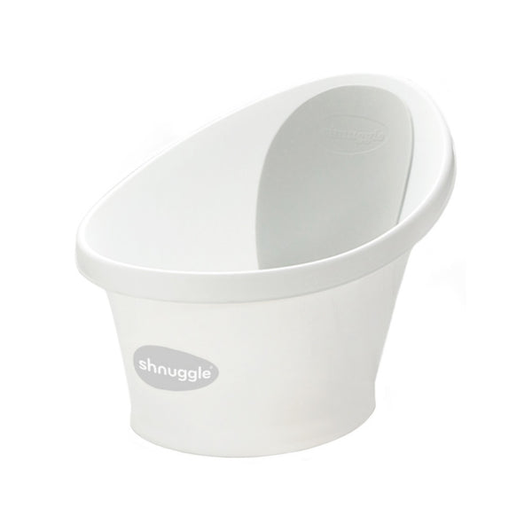 SHNUGGLE Banheira ergonómica para bebé, com apoio lombar integrado, base antiderrapante, consumo reduzido de água, design compacto e utilização desde o nascimento até aos 12 meses. White