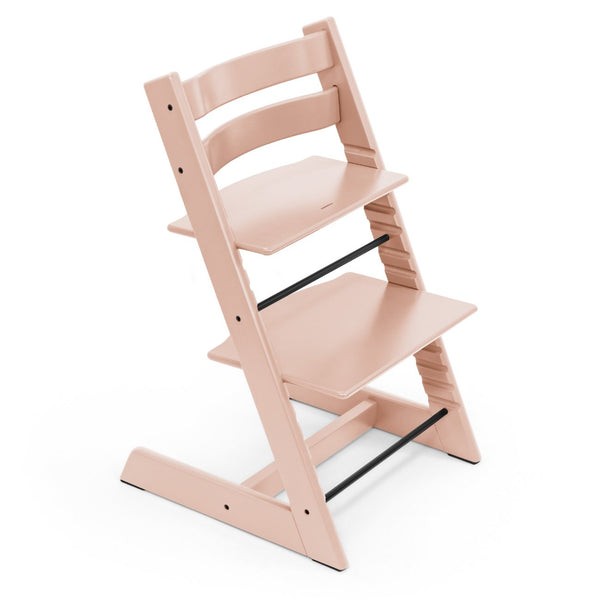 Cadeira Tripp Trapp® com Baby Set² e Tabuleiro Stokke®, cadeira evolutiva em madeira com assento ajustável, ideal para acompanhar o crescimento da criança. Serene pink