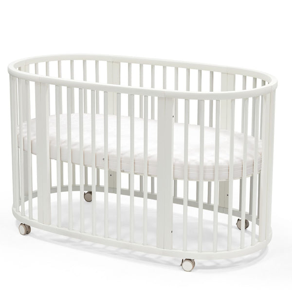 Berço evolutivo Stokke® Sleepi™ Bed oval em madeira de faia para bebé e criança cor white