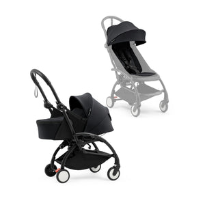 Carrinho Stokke YOYO⁵ + Ninho desde o nascimento, com posição totalmente deitada, dobragem ultracompacta com uma mão, suspensão nas quatro rodas e conjunto de assento incluído.
Black