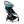 Carrinho Stokke YOYO³ compacto e ultraleve ideal para viagens e cabine de avião estrutura preta cor aqua