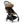 Carrinho Stokke YOYO³ compacto e ultraleve ideal para viagens e cabine de avião estrutura preta cor toffee