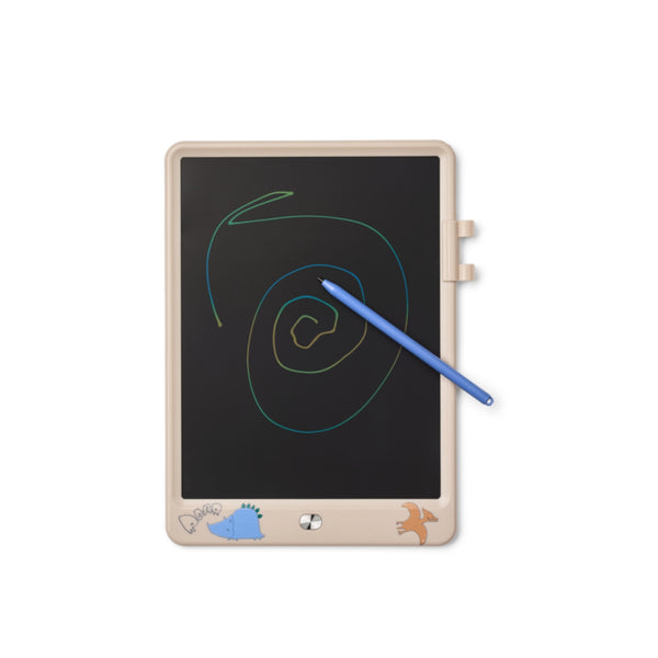 Tablet Mágico Zora de 10 polegadas com ecrã LCD reutilizável, caneta, botão para apagar e função de bloqueio para desenhos infantis.
