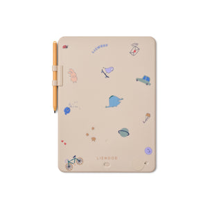 Tablet Mágico Zora de 10 polegadas com ecrã LCD reutilizável, caneta, botão para apagar e função de bloqueio para desenhos infantis.