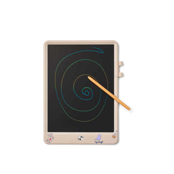 Tablet Mágico Zora de 10 polegadas com ecrã LCD reutilizável, caneta, botão para apagar e função de bloqueio para desenhos infantis.