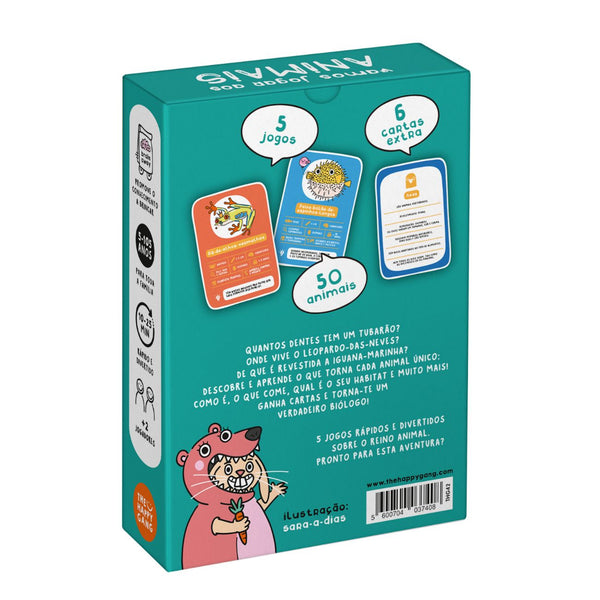 Jogo de cartas Vamos jogar aos animais do The Happy Gang
