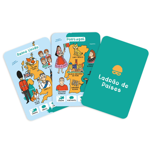 Jogo de cartas Vamos jogar aos países do The Happy Gang