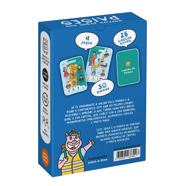 Jogo de cartas Vamos jogar aos países do The Happy Gang