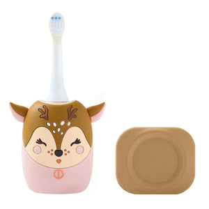 Escova de Dentes Elétrica Infantil Koala The Zoo Family, com tecnologia sónica, três modos de escovagem, temporizador inteligente e silicone sem BPA deer