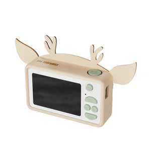 Máquina fotográfica infantil Zoofamily Friends com ecrã de 2 polegadas, capa protetora em silicone e cartão de memória de 32 GB para fotografias e vídeos deer