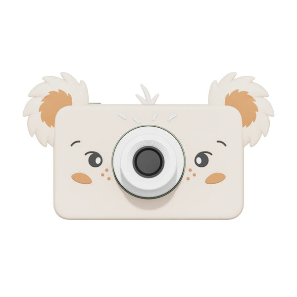 Máquina fotográfica infantil Zoofamily Friends com ecrã de 2 polegadas, capa protetora em silicone e cartão de memória de 32 GB para fotografias e vídeos koala