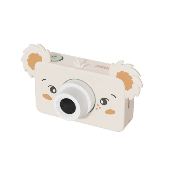 Máquina fotográfica infantil Zoofamily Friends com ecrã de 2 polegadas, capa protetora em silicone e cartão de memória de 32 GB para fotografias e vídeos koala