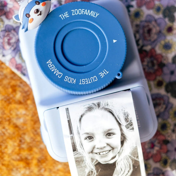 Máquina fotográfica instantânea infantil Urban Zoo com impressão térmica, ecrã colorido de 3 polegadas e câmara para selfies racoon