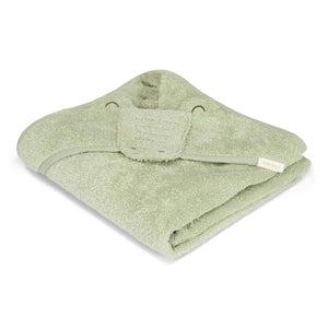 Toalha de Banho Little Dutch em 100% algodão orgânico com capuz de animal, disponível nos designs Crocodile.