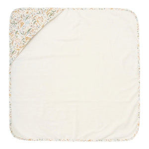 Toalha de Banho Little Dutch em 100% algodão orgânico com capuz e padrão Safari Wonders, suave e confortável para o bebé.