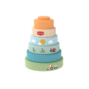 Torre de madeira de empilhar para bebés Tiny Love