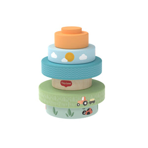 Torre de madeira de empilhar para bebés Tiny Love