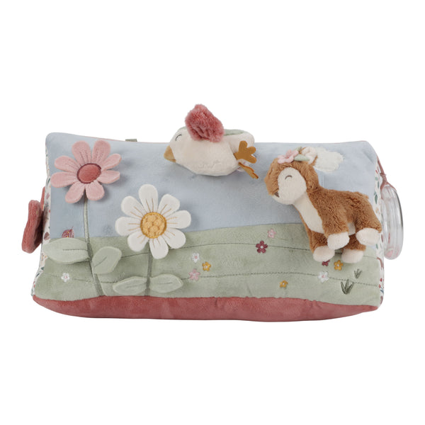 Triângulo de Atividades macio para bebé desde o nascimento, com estímulos visuais, táteis e sonoros para as primeiras brincadeiras. Fairy Garden