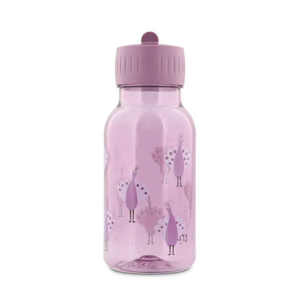 Garrafa infantil de Tritan 350 ml com sistema anti-fugas, bocal de fácil utilização e pega de transporte, ideal para escola, passeios e atividades diárias Peacock