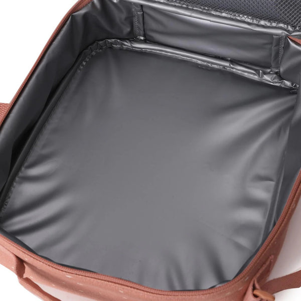 Lancheira térmica Trixie infantil com tiracolo ajustável, compartimento isotérmico e bolso frontal para snacks e acessórios mr cat