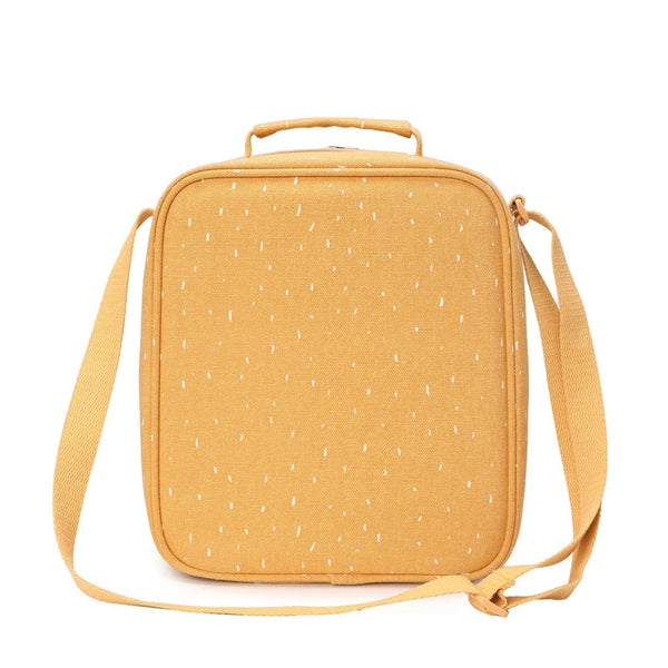 Lancheira térmica Trixie infantil com tiracolo ajustável, compartimento isotérmico e bolso frontal para snacks e acessórios mr lion
