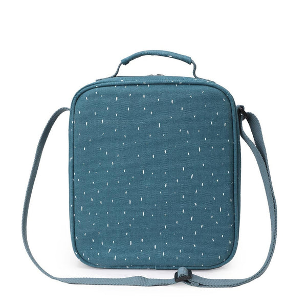 Lancheira térmica Trixie infantil com tiracolo ajustável, compartimento isotérmico e bolso frontal para snacks e acessórios mrs triceratops