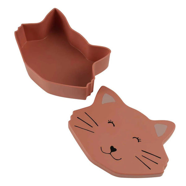 Marmita infantil Trixie em forma de animal, resistente, fácil de abrir e ideal para transportar refeições e snacks para a escola rosa mrs cat