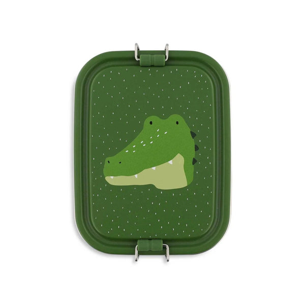 Marmita metálica pequena infantil em aço inoxidável com fechos de silicone, ideal para snacks e pequenas refeições na escola ou passeios
Mr Alligator