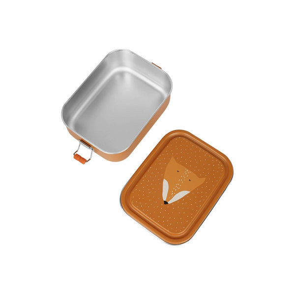 Marmita metálica pequena infantil em aço inoxidável com fechos de silicone, ideal para snacks e pequenas refeições na escola ou passeios
Mr Fox