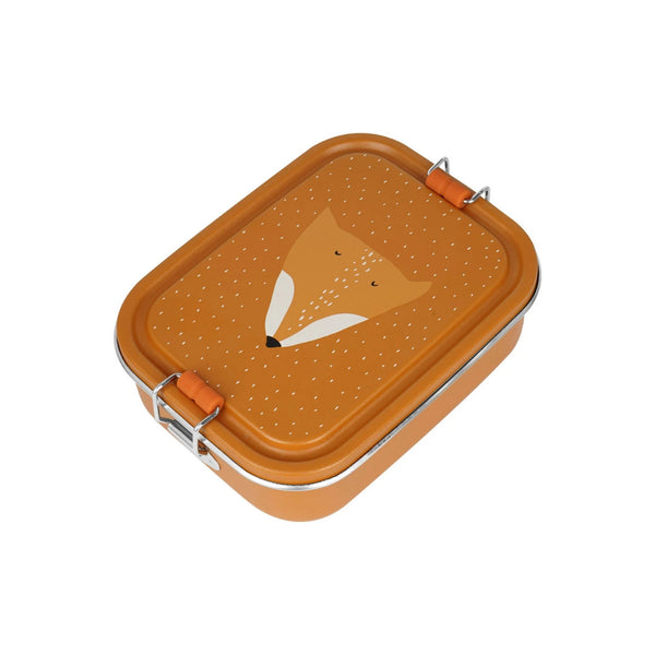 Marmita metálica pequena infantil em aço inoxidável com fechos de silicone, ideal para snacks e pequenas refeições na escola ou passeios
Mr Fox