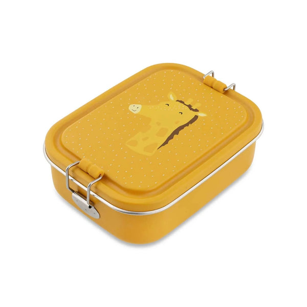 Marmita metálica pequena infantil em aço inoxidável com fechos de silicone, ideal para snacks e pequenas refeições na escola ou passeios
Mr Giraffe