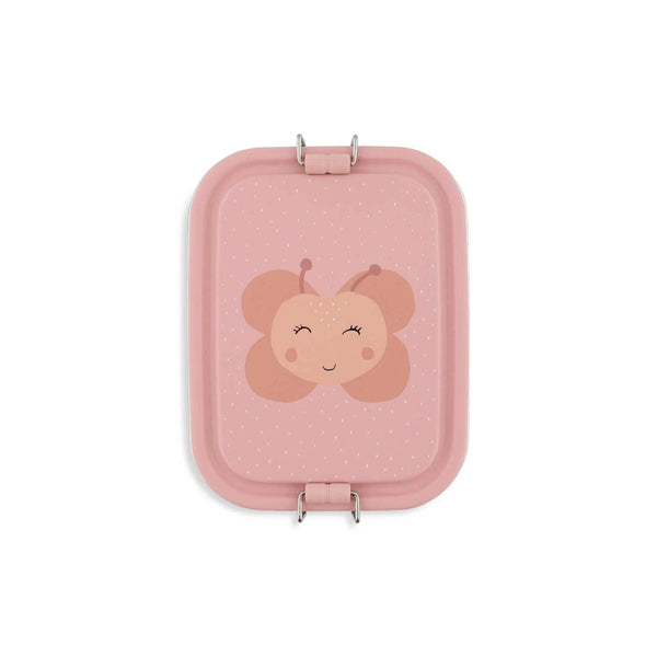 Marmita metálica pequena infantil em aço inoxidável com fechos de silicone, ideal para snacks e pequenas refeições na escola ou passeios
Mrs Butterfly