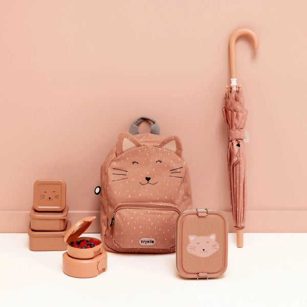 Marmita metálica pequena infantil em aço inoxidável com fechos de silicone, ideal para snacks e pequenas refeições na escola ou passeios
Mrs Cat