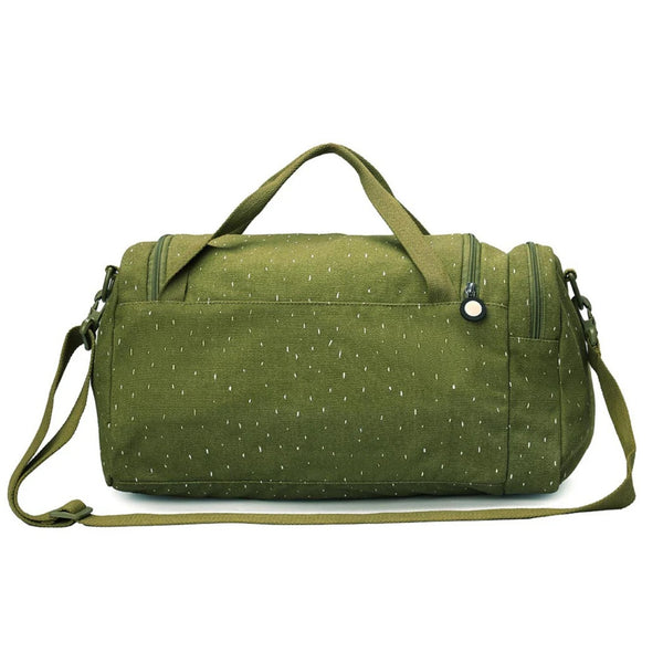 Saco de desporto infantil Trixie com compartimento espaçoso, bolso lateral com fecho, alça de ombro removível e materiais reciclados verde 
